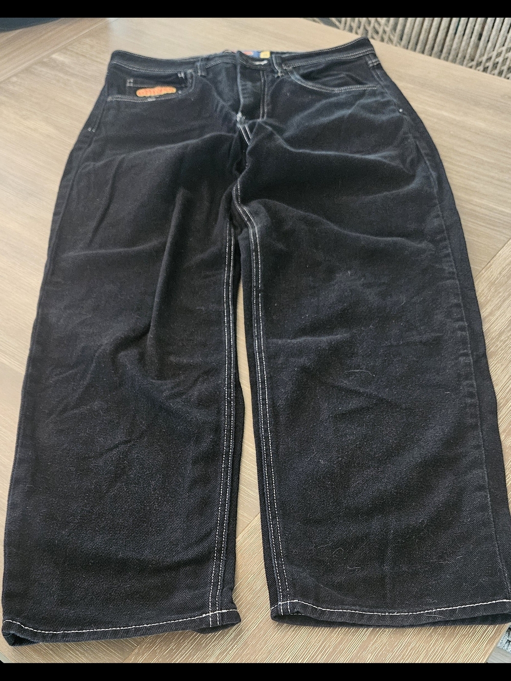 Empyre Men's Black Cargo DENIM Jeans/Pants with Contrast Stitching